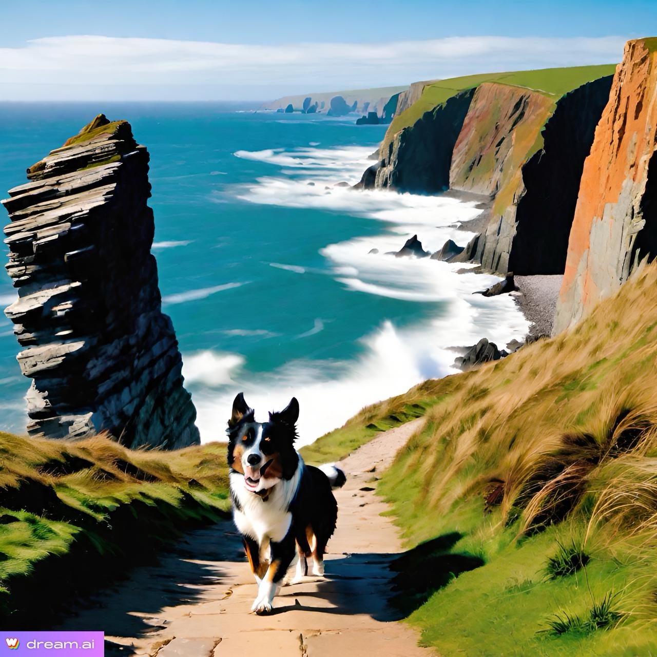 Ilfracombe’s dog-Friendly Beaches dog walking by the sea